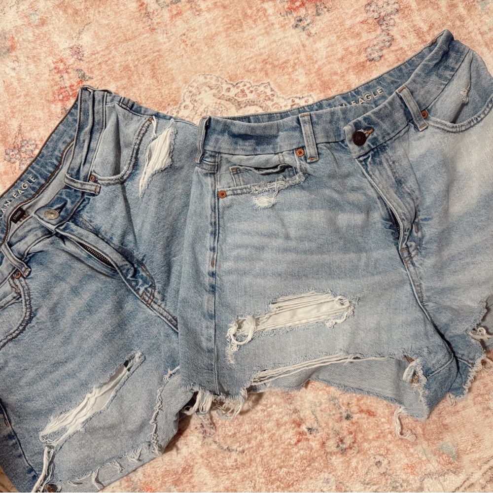 Distressed Denim Shorts